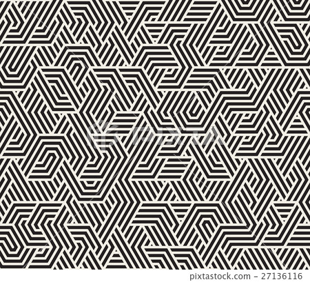 Vector Seamless Black And White Irregular Triangle 27136116