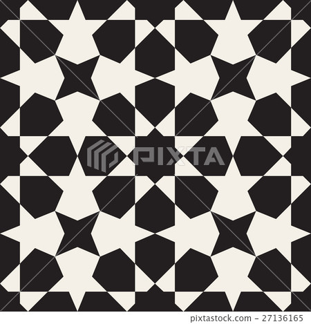 Vector Seamless Black White Geometric Pattern Vector Seamless Black White Geometric Pattern 27136165