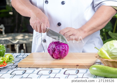 green lettuce on wooden board green lettuce on wooden board 27139326