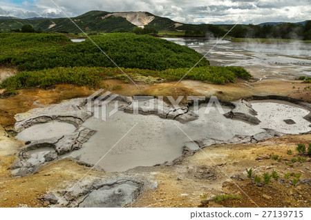 Hydrothermal field in the Uzon Caldera. Kronotsky Hydrothermal field in the Uzon Caldera. Kronotsky 27139715