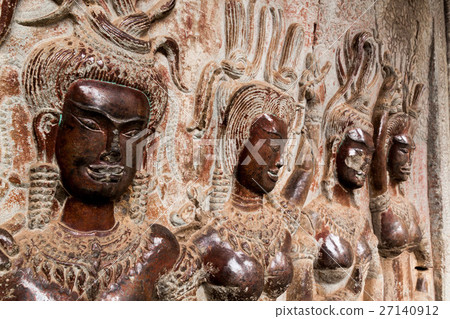 Shiny debutter engraved on the wall of Angkor Wat 27140912