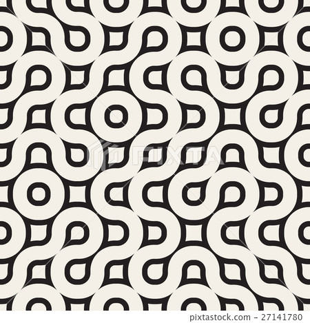 Vector Seamless Black And White Geometric Rounded Vector Seamless Black And White Geometric Rounded 27141780