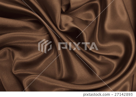 Smooth elegant brown silk or satin texture Smooth elegant brown silk or satin texture 27142893