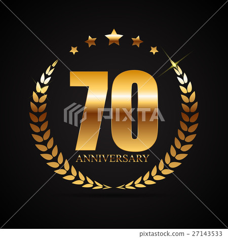 Template Logo 70 Years Anniversary Vector 27143533