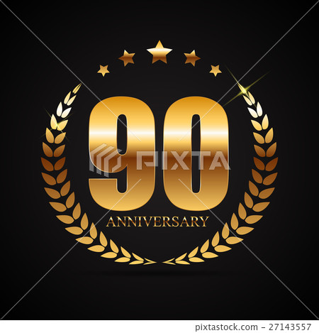 Template Logo 90 Years Anniversary Vector 27143557