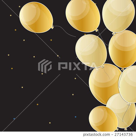 Glossy Happy Birthday Balloons Background Vector Glossy Happy Birthday Balloons Background Vector 27143736