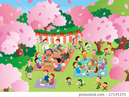 Hanami whole landscape Hanami whole landscape 27145375