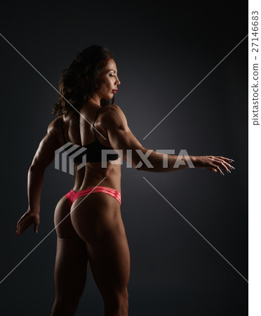 Bodybuilder girl in sport underwear posing Bodybuilder girl in sport underwear posing 27146683
