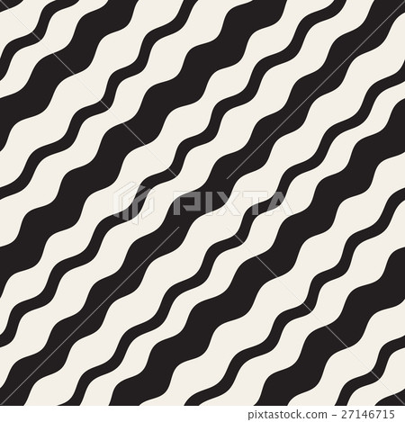 Vector Seamless Black and White Hand Drawn - Stock Illustration ...