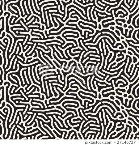 Organic Irregular Rounded Lines. Vector Seamless 27146727