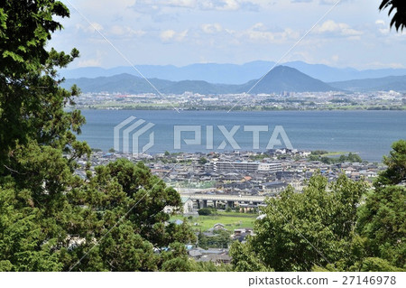 Look at Lake Biwa from Hiyoshi Toshogu Shrine 27146978