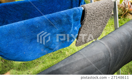 Group of micro fiber on Drying rack Group of micro fiber on Drying rack 27148611