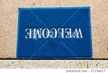 welcome carpet at the door texture background 27148617