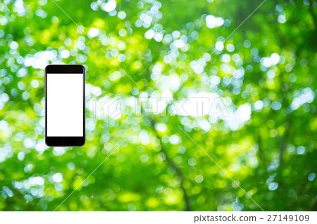 Hamikomi Sumaho新綠色圖像背景材料背景綠色背景植物春天初夏光束離開綠色並且複制空間 27149109