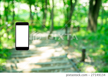 Hamikomi Sumaho新綠色圖像背景材料背景綠色背景植物春天初夏光束離開綠色並且複制空間 27149134