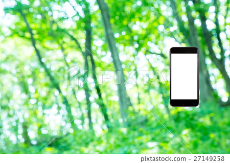 Hamikomi Sumaho新綠色圖像背景材料背景綠色背景植物春天初夏光束離開綠色並且複制空間 27149258