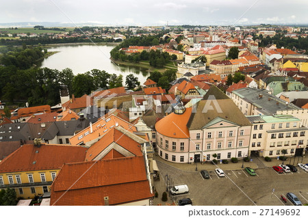 Aerial view of town Tabor in the Czech Republic Aerial view of town Tabor in the Czech Republic 27149692