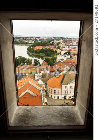 Aerial view of town Tabor in the Czech Republic Aerial view of town Tabor in the Czech Republic 27149693