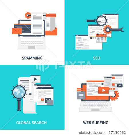 Vector illustration. Flat background. Coding Vector illustration. Flat background. Coding 27150962