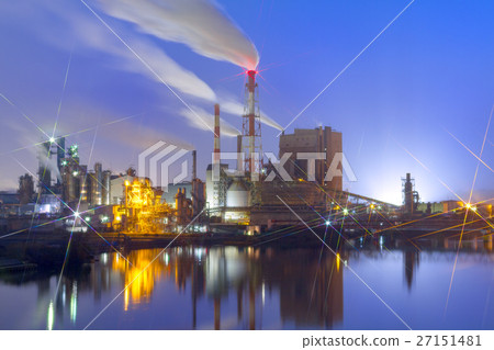 Factory at Toyama _ Himi factory Night view 27151481