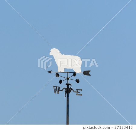 white sheep rooster weather vane 27153413