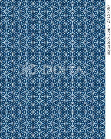 大麻葉江戶小紋日本傳統圖案 27157067