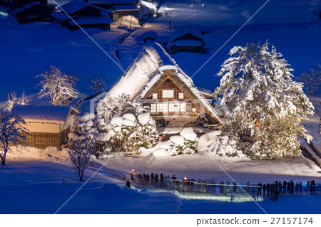 岐阜_白川鄉雪亮了 27157174