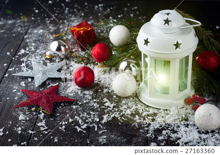 Christmas latern with decoration 27163360
