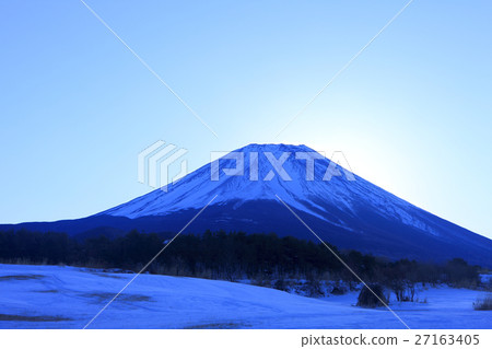 冬至黎明的富士山 27163405