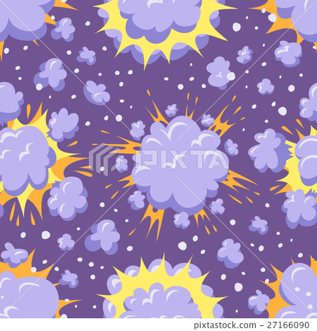 Bomb explosion effect seamless pattern vector. 27166090