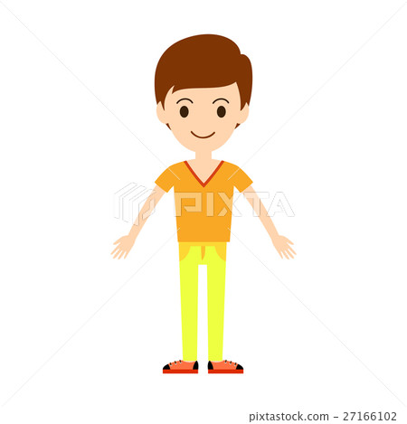 Beautiful vector cartoon fashion boy. 27166102