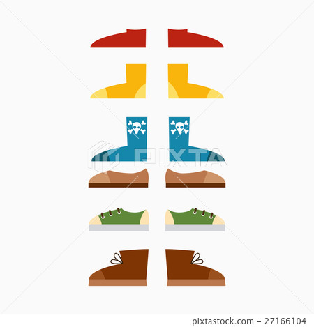 Sneakers fashion sport casual shoes set. 27166104