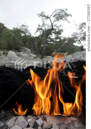 nature wonder - fire on Mount Chimera nature wonder - fire on Mount Chimera 27166363