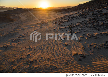 sunrise scene in desert sunrise scene in desert 27166367