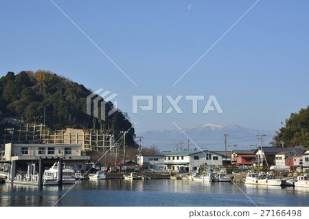[Shiga ken] Remote island of Lake Biwa, fishing port of Okishima 27166498
