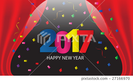 Happy New Year 2017 paper type on background Happy New Year 2017 paper type on background 27166970