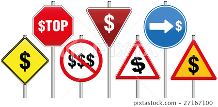 Traffic Signs Dollar Symbol Business Traffic Signs Dollar Symbol Business 27167100