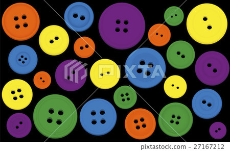 Buttons Colors Black Background - Stock Illustration [27167212] - PIXTA