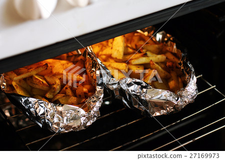 Rusic style potato baked with butter and herbs in Rusic style potato baked with butter and herbs in 27169973