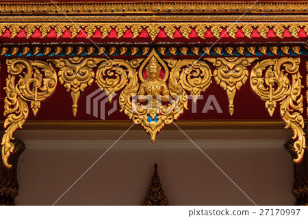 Golden Crafted of Thai Temple Entrance Arches Golden Crafted of Thai Temple Entrance Arches 27170997