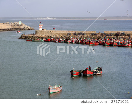 Gulls on fisher boats 27171061