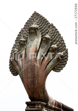 Restored Naga statue of West attendant at Angkor Wat 27172699