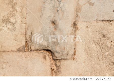 Cobbled with stone sizes and shapes of irregularities of Angkor Wat West approaching in irregular condition Cobbled with stone sizes and shapes of irregularities of Angkor Wat West approaching in irregular condition 27173068