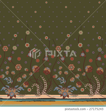 Vector seamless vertical pattern with Decorative 27175243