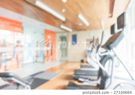Abstract blur gym and fitness room 27180669