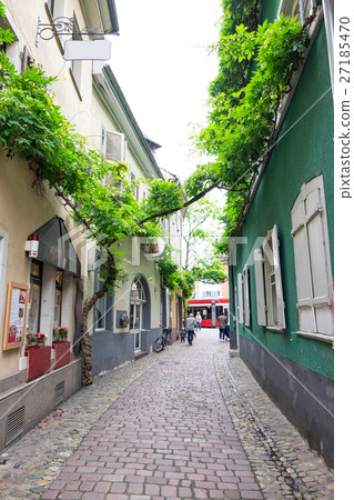 Beautiful street in Freiburg.  27185470