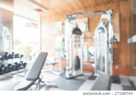Abstract blur gym and fitness room 27186744