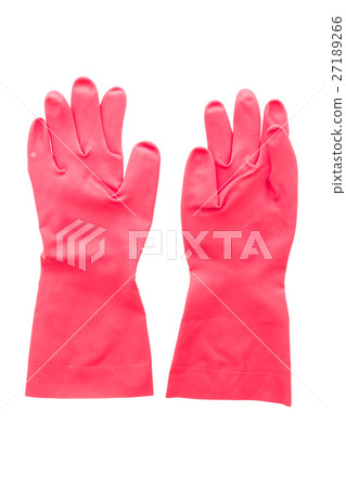 Rubber glove isolated on white Rubber glove isolated on white 27189266