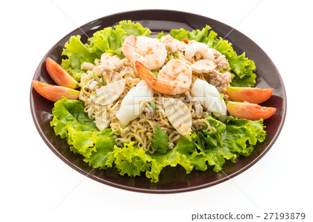 Seafood Spicy noodles salad with thai style Seafood Spicy noodles salad with thai style 27193879