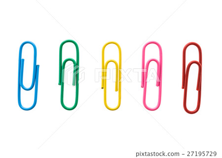 Colorful paper clip Colorful paper clip 27195729